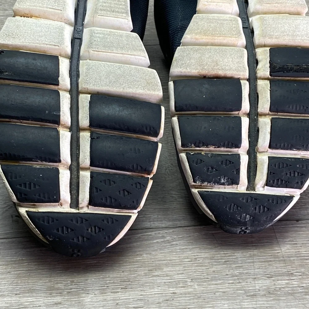 On Running Shoes‎ Cloudflow Men 11.5 Black Asphalt Grey Mesh Athletic Sneakers